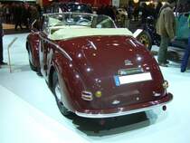 Heckansicht eines Skoda 1102 Cabriolet. 1949 - 1952. Techno Classica am 18.04.2015.