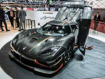 Koenigsegg Agera RS. Aufnahme: Autosalon Genf 2015.