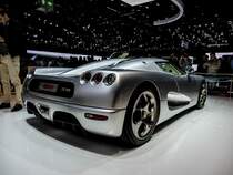 Koenigsegg CC8S, Rückansicht. Foto: Autosalon Genf 2015