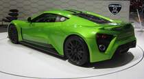 Zenvo St1 (Rückansicht), ausgestellt auf dem genfer Autosalon 2015.