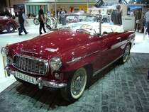 Skoda Felicia. 1957 - 1964. Beim Felicia handelt es sich um die Cabrioletversion des Octavia genannten Skoda 440. Der 4-Zylinderreihenmotor leistet 50 PS aus 1089 cm³ Hubraum. Techno Classica am 18.04.2015.