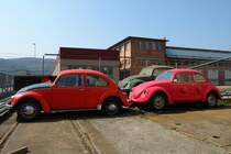 Hoffentlich sieht die Zukunft der drei alten K�fer etwas freundlicher aus, als es hier den Eindruck macht. Pratteln, im schweizerischen Kanton Baselland am 8.4.2007.