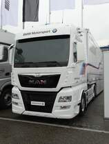 MAN TGX von BMW Motorsport am 03.05.15 auf den Hockenheimring
