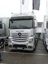 Mercedes Benz Actros TEAM AMG Zugmaschiene am 03.05.15 auf den Hockenheimring