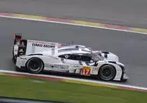 Mitzieher des LMP1, Porsche 919 Hybrid, Nr.17 Fahrer: Timo BERNHARD, Mark WEBBER, Brendon HARTLEY, am 2.Mai 2015 in Spa Francorchamp beim WEC Langstrecken Rennen