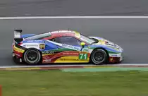 Mitzieher des GTE Pro, AF Corse Ferrari 458 Italia GTE Nr.71: Fahrer: Davide Rigon & James Calado, am 2.Mai 2015 in Spa Francorchamp beim WEC Langstrecken Rennen