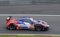 Mitzieher des GTE Am,SMP Racing, Ferrari 458 Italia GTE Nr.72: Fahrer: Viktor Shaitar, Alexey Basov, Andrea Bertolini, am 2.Mai 2015 in Spa Francorchamp beim WEC Langstrecken Rennen