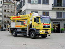 MAN mit Sonderaufbau in der Stadt Zürich am 05.05.2015