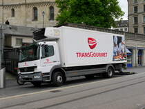 Merceds mit Kühlkasten in der Stadt Zürich am 05.05.2015