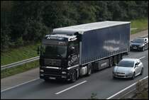 Ein MAN TGA 18.440  5 STAR  bringt seine Fracht in Richtung Norden.
