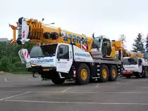 Terex-Demag AC 55L eingesetzt beim Neubau des Terminals am Flughafen Luxembourg (14.05.2006)