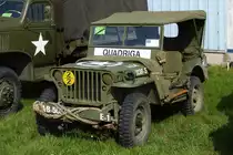 . Willy's Jeep gesehen am 02.05.2015 bei einer Fahrzeugaustellung in Luxemburg.