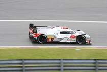 Audi R18 e-tron quattro (Langheck, neue Aerodynamik für Le Mans 2015, Nr.8 Lucas DI GRASSI, Loïc DUVAL, Oliver JARVIS, wurden 7er bei der FIA WEC Langstrecken Weltmeisterschaft 2015, 2. Rennen die 6h Spa Francorchamps am 2.Mai 2015,