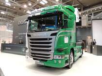 SCANIA R450, mit einer Leistung von 450PS, bzw.331kW wurde auf der Transport-Logistic in München zur Schau gestellt; 150508