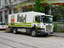Scania P380 Kühltransporter in der Stadt Zürich am 05.05.2015
