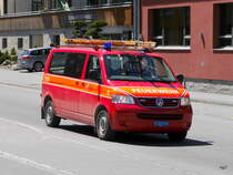 Feuerwehr Davos unterwegs mit VW in Davos am 07.05.2015