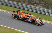 G-Drive / Oak Racing, LMP2 Ligier JS P2 (Nissan), Fahrer Roman RUSINOV, Julien CANAL, Sam BIRD,wurden nach langen Boxenaufendhalt 31. bei den FIA WEC 6h Spa-Francorchamps am 2.5.2015. Mitgezogen und schräg in Szene gesetzt um Dynamik auszudrücken!