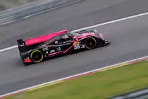 Oak Racing mit dem LMP2, Ligier JS P2 (Nissan) , Fahrer: Jacques Nicolet, 	 Jean-Marc Merlin, Erik Mariserreichten den 15.Platz bei den FIA WEC 6h Spa-Francorchamps am 2.5.2015. Mitgezogen und schräg in Szene gesetzt um Dynamik auszudrücken!
