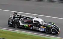 Strakka Racing, LMP2, Strakka-Dome S103 (Nissan), Fahrer: Nick Leventis, 	 Jonny Kane, Danny Wattsden 14.Platz bei den FIA WEC 6h Spa-Francorchamps am 2.5.2015. Mitgezogen und schräg in Szene gesetzt um Dynamik auszudrücken!