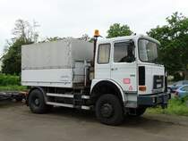 Ein alter MAN Schwerlast LKW am 16.05.15 bei den Bahnwelttagen in Darmstadt Kranichstein 