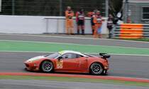 LMGTE Am, Ferrari 458 Italia GTE, von AF Corse, Fahrer: Duncan Cameron, Alex Mortimer
& Matt Griffin. Ausfall nach 128 Runden bei den FIA WEC 6h Spa-Francorchamps am 2.5.2015. Mitgezogen auf der Zielgeraden.