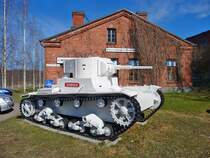 Historisches Panzerfahrzeug in Hämeenlinna, Finnland, 3.5.13