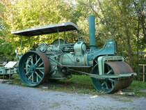 Dampfwalze (13 t Gewicht) gebaut von der Maffei AG M�nchen im Jahr 1928, abgestellt im Fr�nkischen Freilandmuseum in 97650 Fladungen