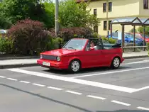 Golf I Cabrio, rot hat  ROT , Schmalkalden im Juni 2015