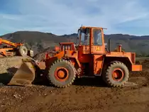 Faun-Frisch F 1400C eingesetzt beim Bau der B50 in der Nähe von Zeltingen (20.03.2011)