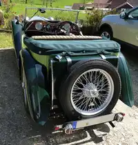 MG, Heckansicht des britischen Roadsters, April 2015