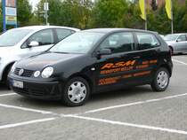 VW Lupo als Werbetr�ger f�r eine sportliche Kfz-Werkstatt, gesehen am 30.09.2008 in 97440 Werneck