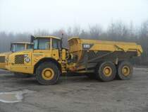 Volvo A 30D auf der Autobahnbaustelle der A7 in Luxembourg am 25.01.2009