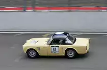 Mutschler-Markovac auf Triumph TR 4. Mitzieher beim FHR Langstreckencup - Rennen beim ADAC Spa Race Festival am 20.07.2014