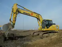 Komatsu PC 290 NLC-7 eingesetzt bei Arbeiten an der N11 in Luxembourg (01.03.2009)