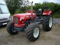 Lindner BF45A. 1963 - 1967. Angetrieben wird der Bulle aus Kundl/Tirol von einem Perkins Dieselmotor, der aus seinem 2502 cm³ großen 3-Zylindermotor 45 PS leistet. Oldtimertreffen an der  Alten Dreherei  in Mülheim an der Ruhr am 20.06.2015.