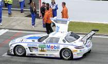 Mercedes-Benz SLS AMG GT3,Team Zakspeed,Fahrer: Sebastian Asch (Ammerbuch) und Luca Ludwig (Bonn) in der Startaufstellung. Spa Francorchamps am 20.6.2015 ADAC GT Masters 