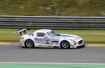 Mercedes-Benz SLS AMG GT3,Team Zakspeed,Fahrer: Sebastian Asch (Ammerbuch) und Luca Ludwig (Bonn)auf der Strecke. Mitzieher in Spa Francorchamps am 20.6.2015 ADAC GT Masters 