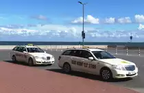 Mercedes Benz E Klasse T- Modelle TAXI am Fähranleger Wyk auf Föhr 20,05,2015