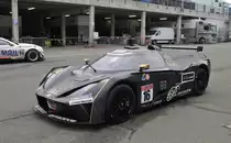 Frondansicht des KTM X-BOW GT4 Nr.16, Team ZaWoTec, im Fahrerlager nach dem Trainings zum Rennen der GT4 European Series (http://gt4series.com/#) beim ADAC GT Masters, am 20.Juni 2015 in Spa Francorchaps.