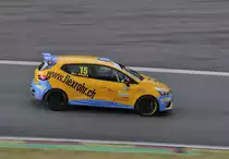 Renault Clio IV RS, ccm 1,6l Turbo, 162 kW, Fahrer: D.Nyffeler, Team Steibel Motorsport in Spa Francorchamps am 20.6.2015 beim ADAC GT Masters Weekend. Supportrace Renault Clio Cup
