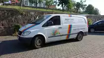 MB Vito des Malerbetriebes  LINK , gesehen im Juli 2015 in 36100 Petersberg-Marbach