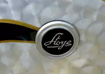 Stoye Fahrzeugbau Leipzig, Logo an einem Oldtimer-Seitenwagen, die 1920 gegr�ndete Firma bestand bis zum  DDR -Ende 1990, ab 1972 wurde der Name Stoye durch  MZ  ersetzt, Juli 2015