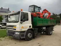 DAF CF 75 310 gesehen auf einem Parkplatz in Mertert (Lux.), 21.08.2011