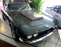 Iso Grifo 7 Litri Coupe, italienisches Sportcoupe mit Bertone-Karrosserie, Bauzeit von 1968-72, 8-Zyl.V-Motor mit 6996ccm und 424PS, Vmax.300Km/h, von dem Modell wurden 70 Stck gebaut, Museum Fichtelberg, Aug.2014