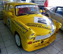 Renn-Trabant RS601, Baujahr 1989, 2-Zyl.2-Takt-Motor mit 600ccm und 90PS, Vmax.170Km/h, Museum Fichtelberg, Aug.2014