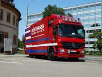 BASF Werksfeuerwehr Mercedes Benz Actros Rüstwagen am 11.07.15 in Ludwigshafen 