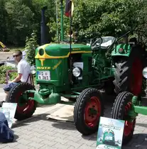 Deutz D18, gesehen bei der Oldtimerausstellung der  Alten Zylinder  Hilders im Juni 2015