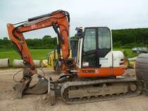 Terex TC 125 (Baujahr 2012, zul. Gesamtgewicht 12.800 kg, Leistung 74,9 kW) am 15.05.2015 in der Nähe von Fließem