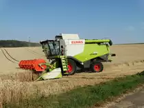 Claas Lexion 630 am 17.07.15 bei Maintal-Hochstadt beim Weizen Dreschen