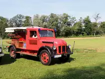 STEYR-274 bzw.1500A (Bj1942),einer der ersten Hauben-LKW vom Hersteller STEYR, war ehemals für die FF-Krenglbach im Einsatz, und nimmt an der 10.Wadholz-Classic teil; 150719